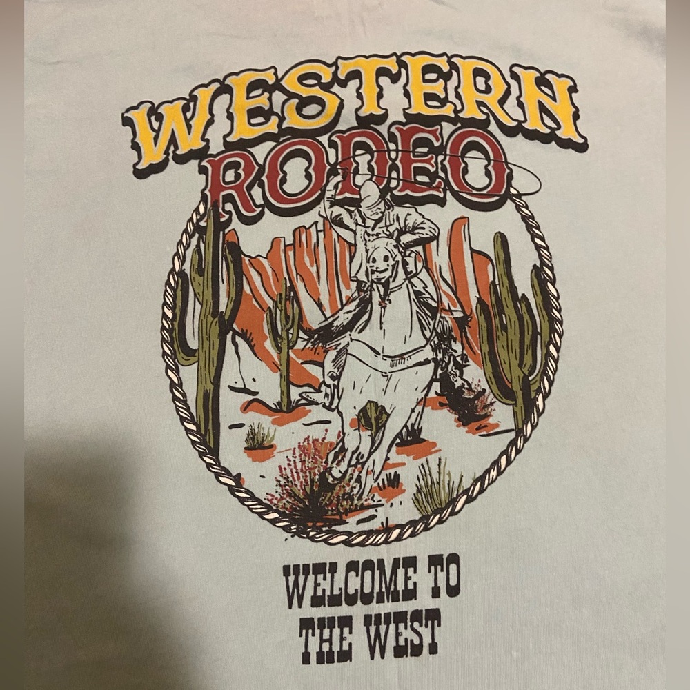 Blue Western Graphic Tee